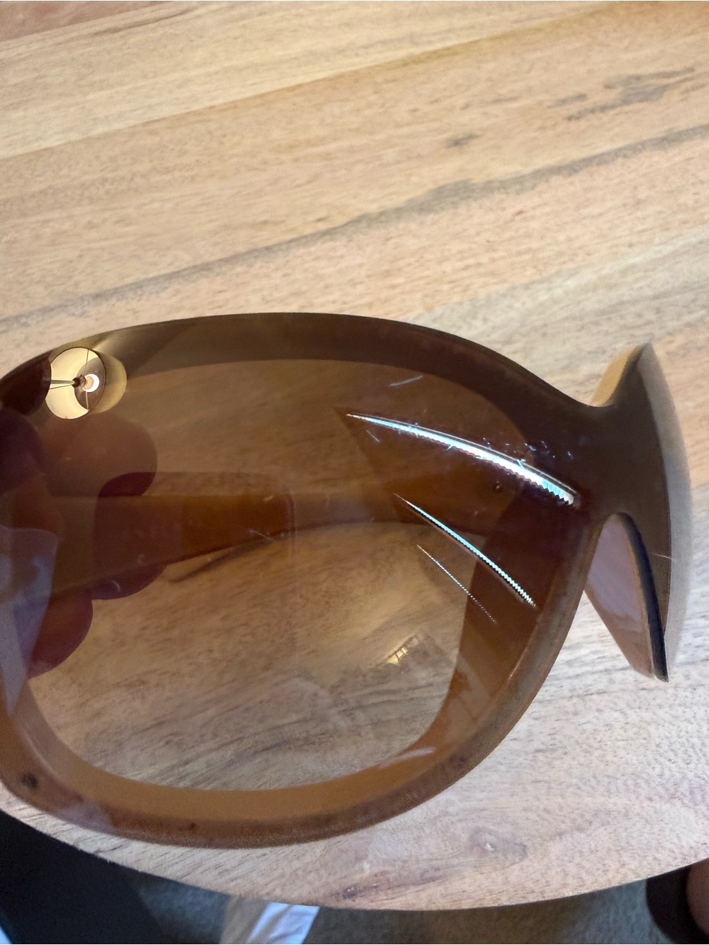 CHANEL Oval CC Camellia Logo Beige Sunglasses Brown Gradient Lenses - Picture 9 of 10